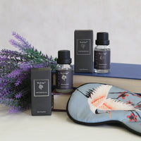 Woodbridge Morning Mist essential oil 15ml bottle and box styled lifestyle