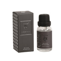 Woodbridge Moroccan Pomegranate essential oil 15ml bottle and box on a white background