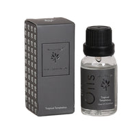 Woodbridge Tropical Temptation essential oil 15ml bottle and box on a white background