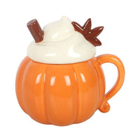 Whipped cream pumpkin wax/oil burner by Twink Candle Company, back view
