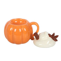 Whipped cream pumpkin wax/oil burner by Twink Candle Company, lid removed