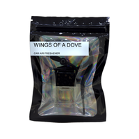 Wings Of A Dove car air freshener by Twink Candle Company, hanging car vent clip diffuser on a white background